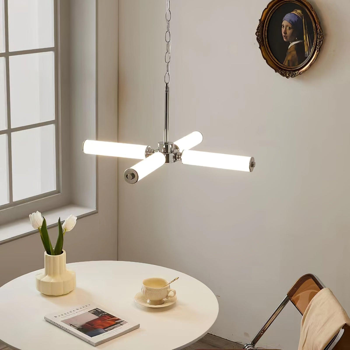 Zoliria Moderne minimalistische kroonluchter met geïntegreerde LED en glas
