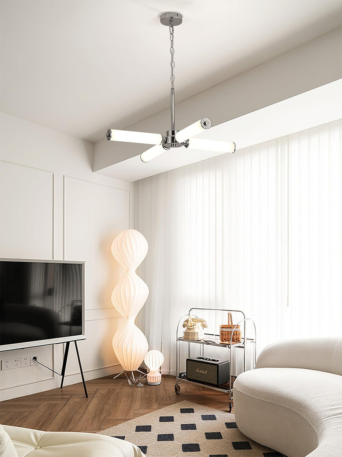 Zoliria Moderne minimalistische kroonluchter met geïntegreerde LED en glas