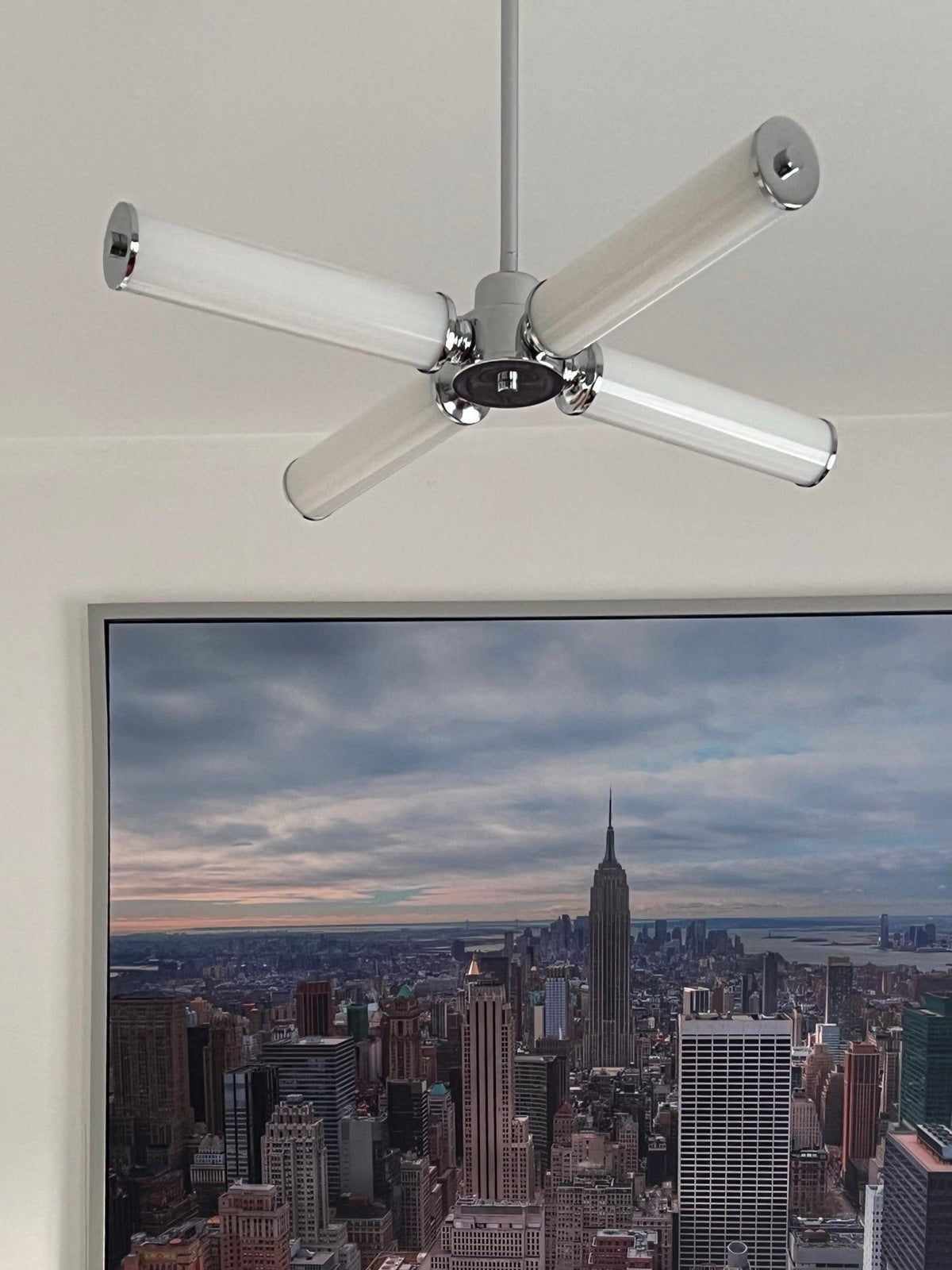 Zoliria Moderne minimalistische kroonluchter met geïntegreerde LED en glas