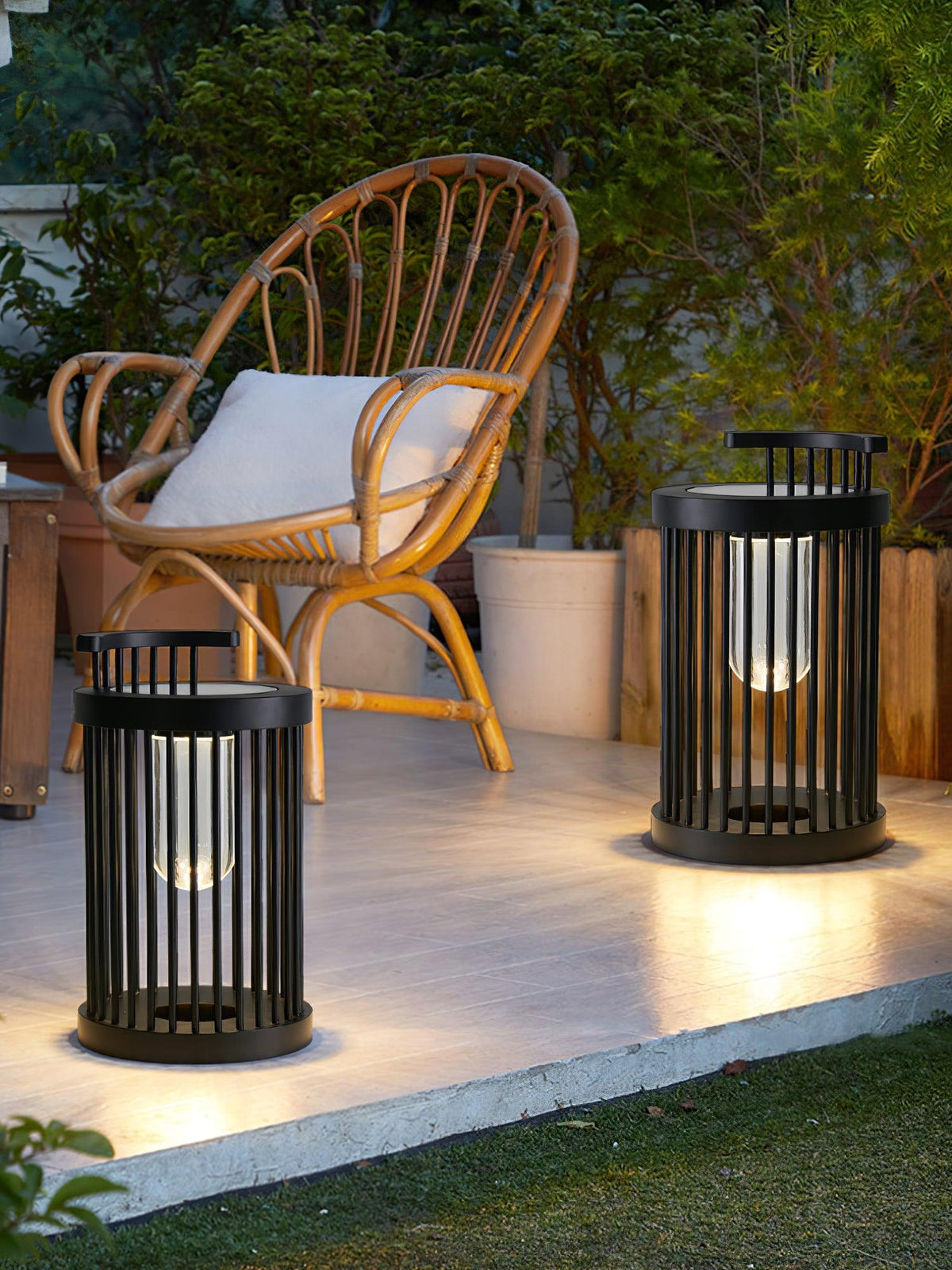 Cage moderne buitenhanglamp van acryl