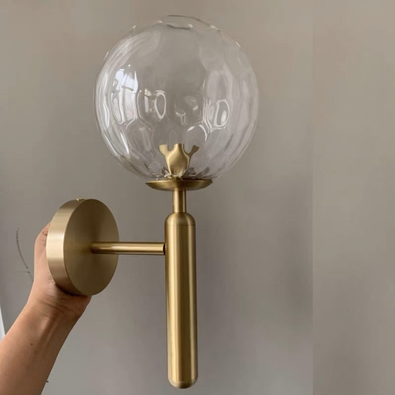 Valentina Moderne Design LED Wandlamp Globe Metaal/Glas Zwart/Goud Hal/Eetkamer/Woonkamer