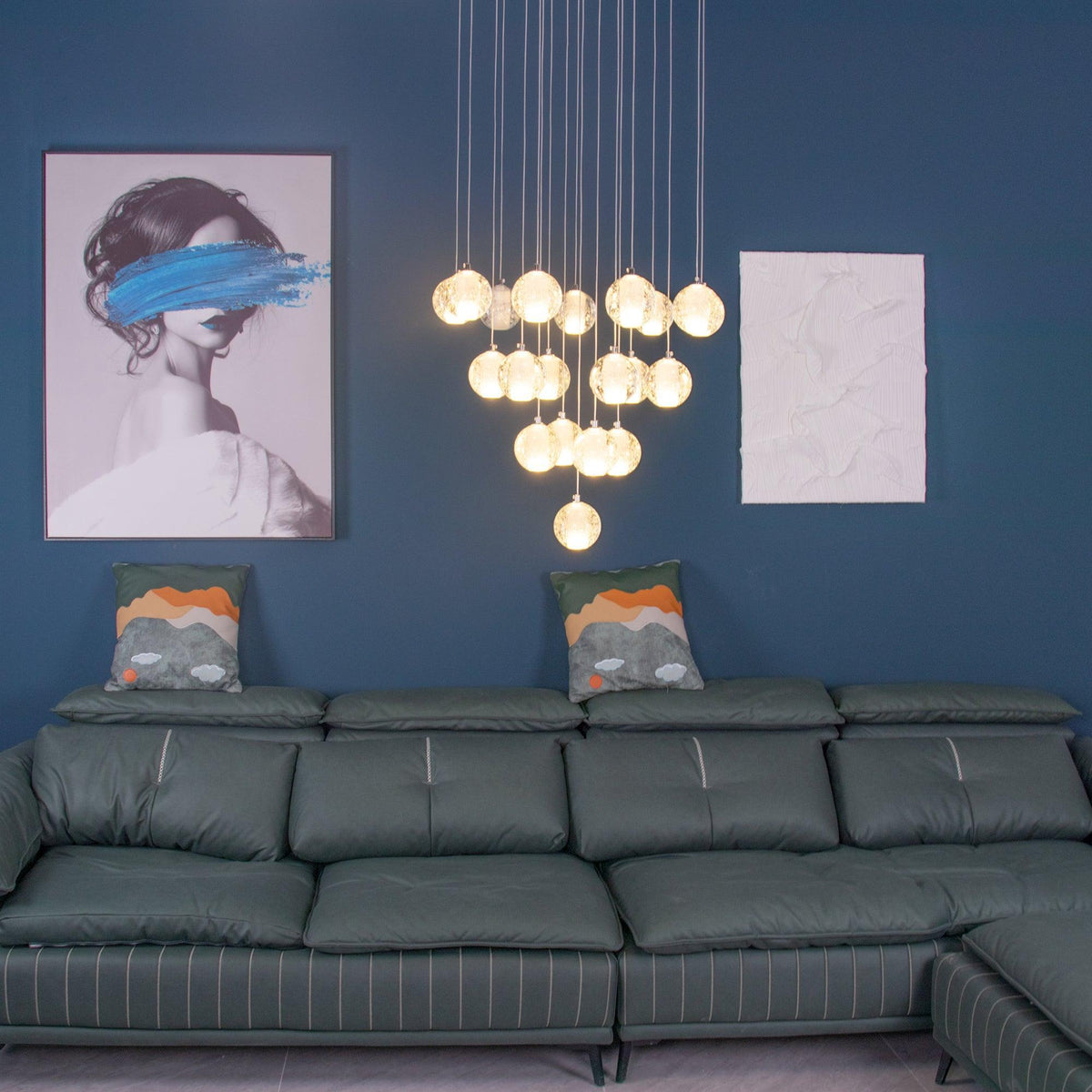 Kristallen bolcluster hanglamp