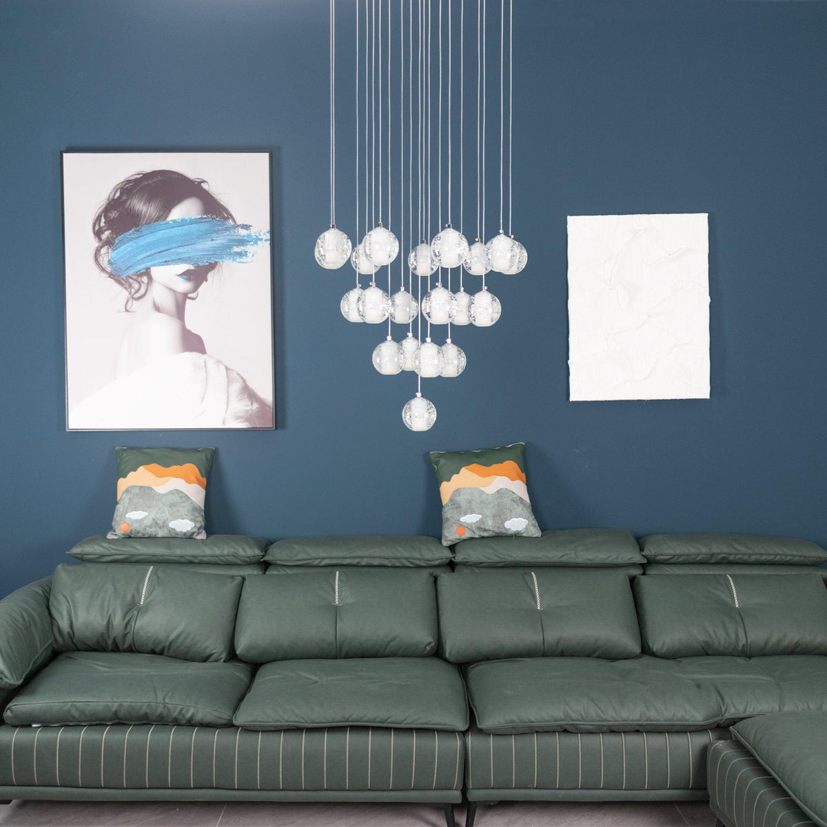 Kristallen bolcluster hanglamp