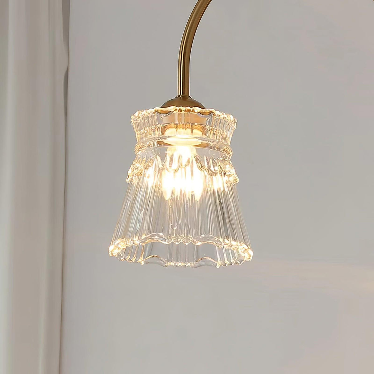 Rostor Kroonluchter Kristalglas Midcentury goudkleurig
