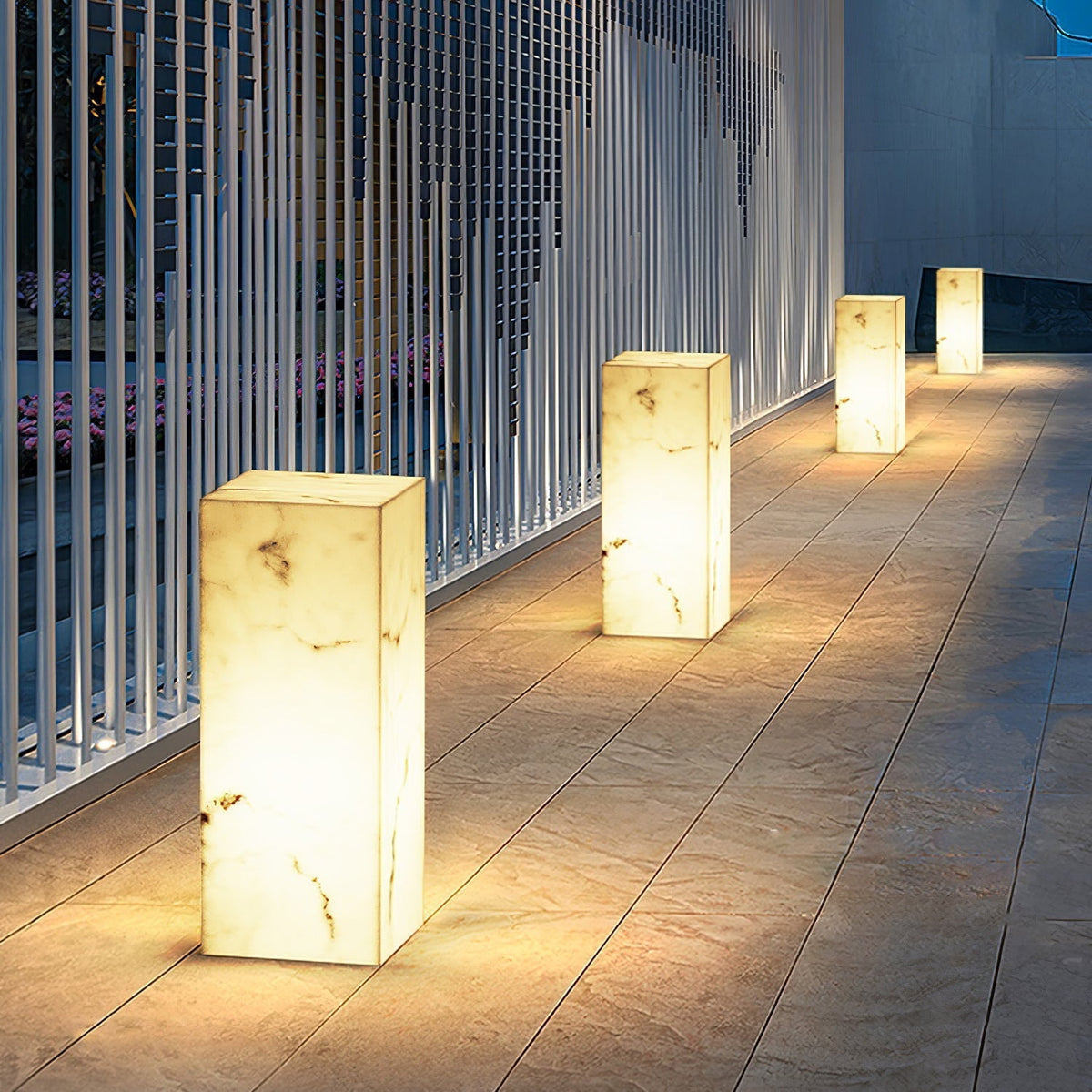 Ardorion Moderne Minimalistische Kubus Marmers Buitenwandlamp