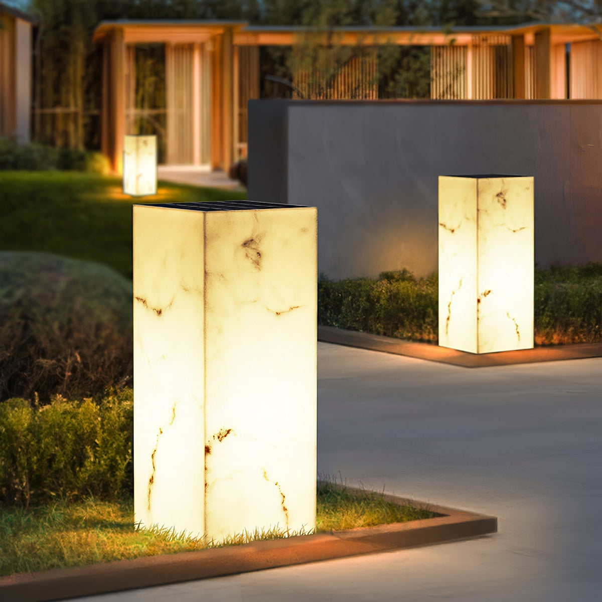 Ardorion Moderne Minimalistische Kubus Marmers Buitenwandlamp