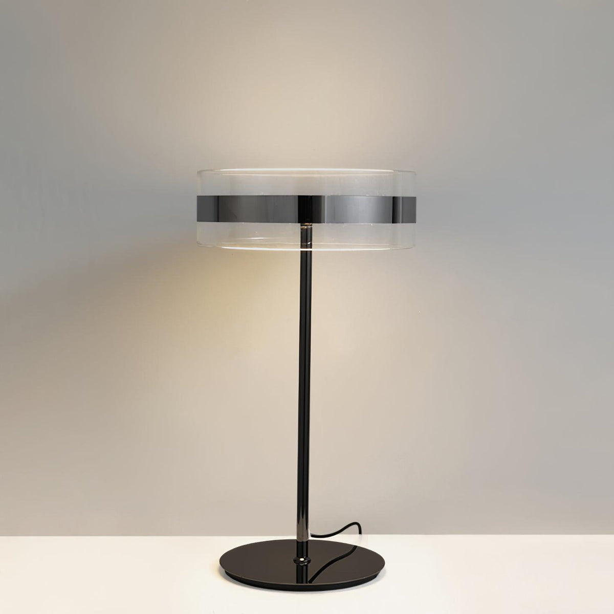 Lioreette tafellamp in chroom en glas