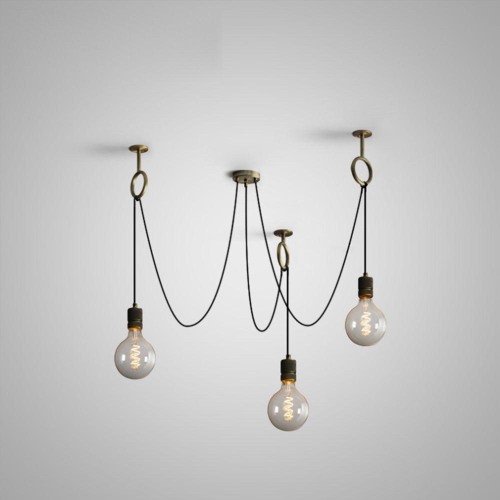 Miririne kroonluchter industriële spinnenontwerp met verstelbare lampen