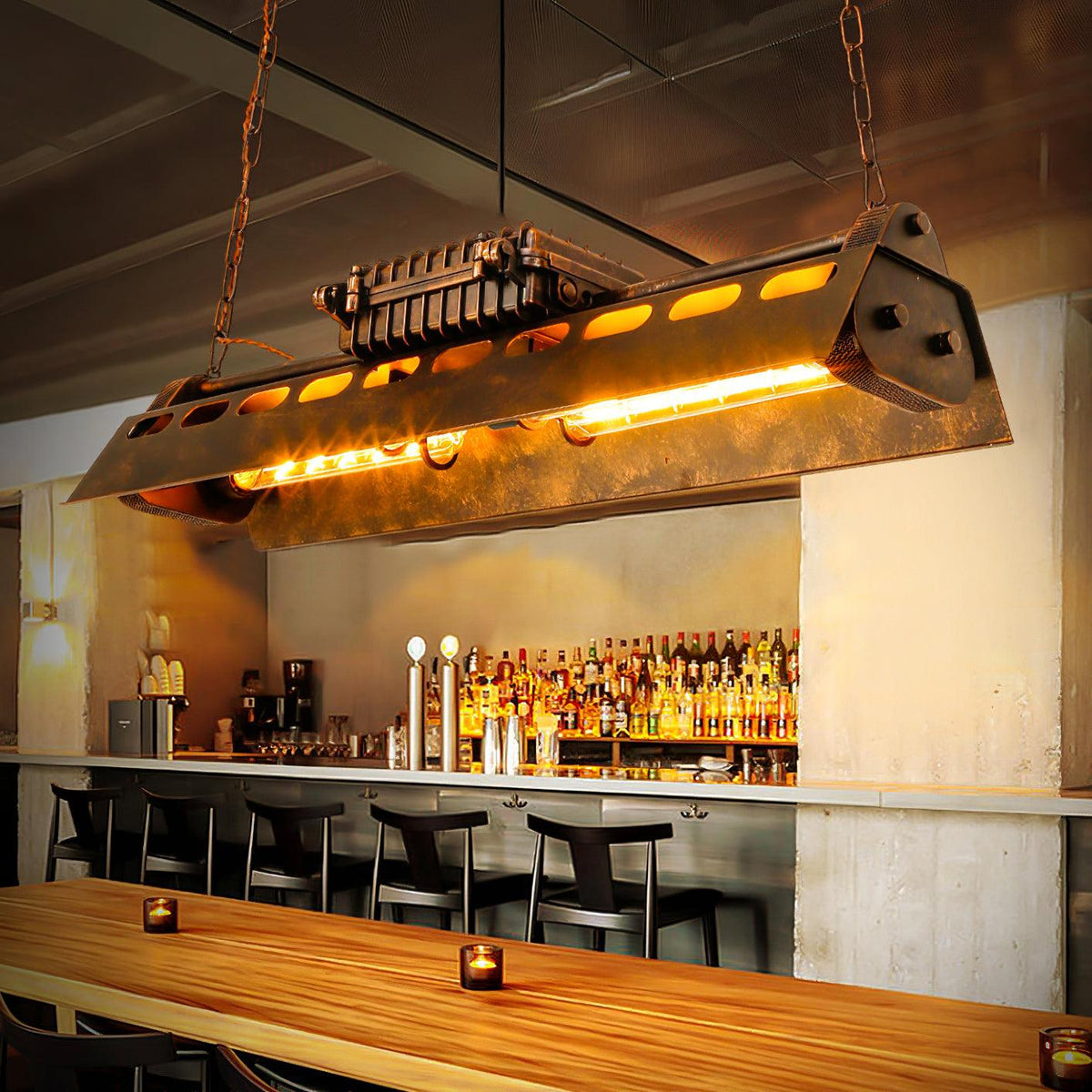 Mael Kroonluchter Industriële Rechthoekig Frame