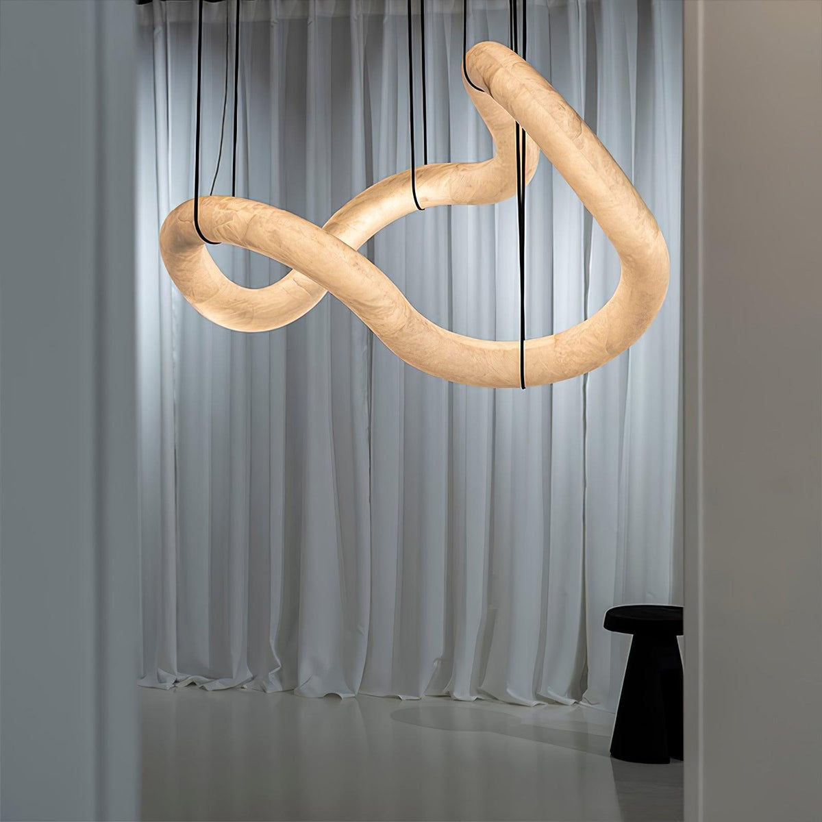 Mithos gebogen albasten hanglamp