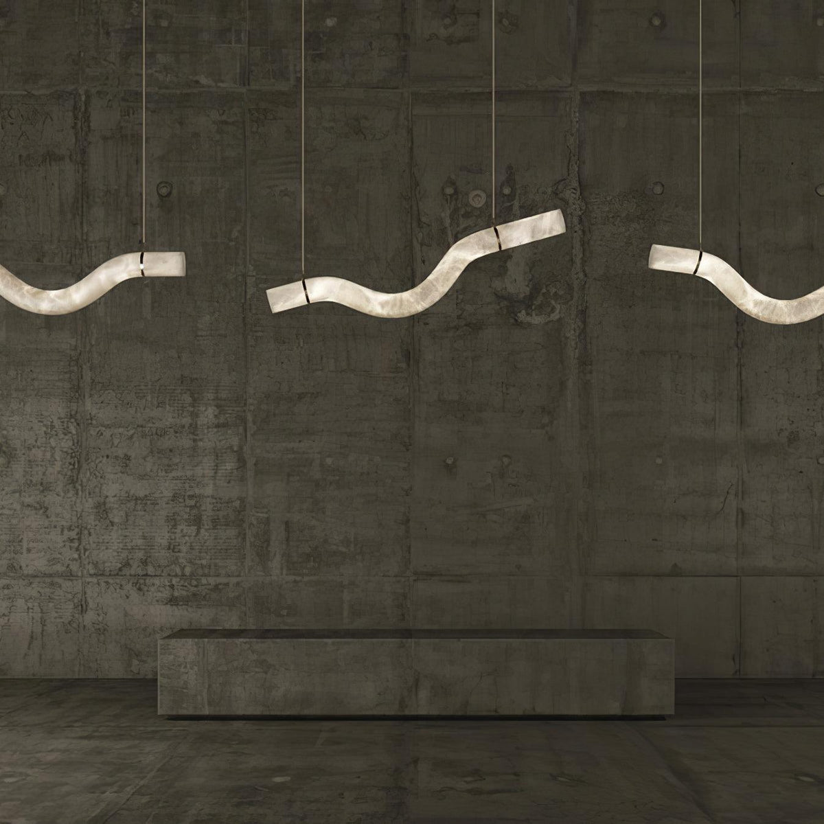 Mithos gebogen albasten hanglamp