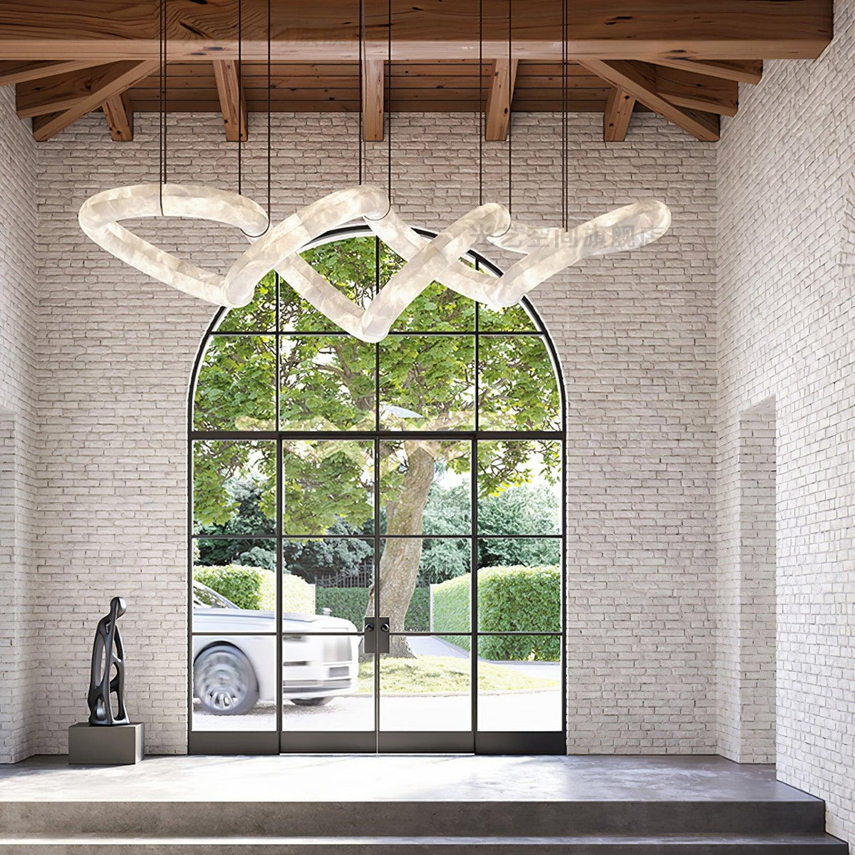Mithos gebogen albasten hanglamp
