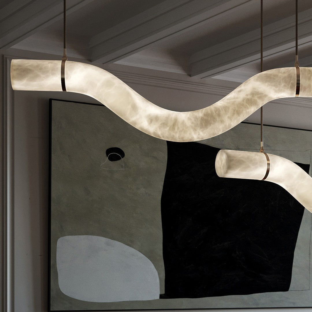 Mithos gebogen albasten hanglamp