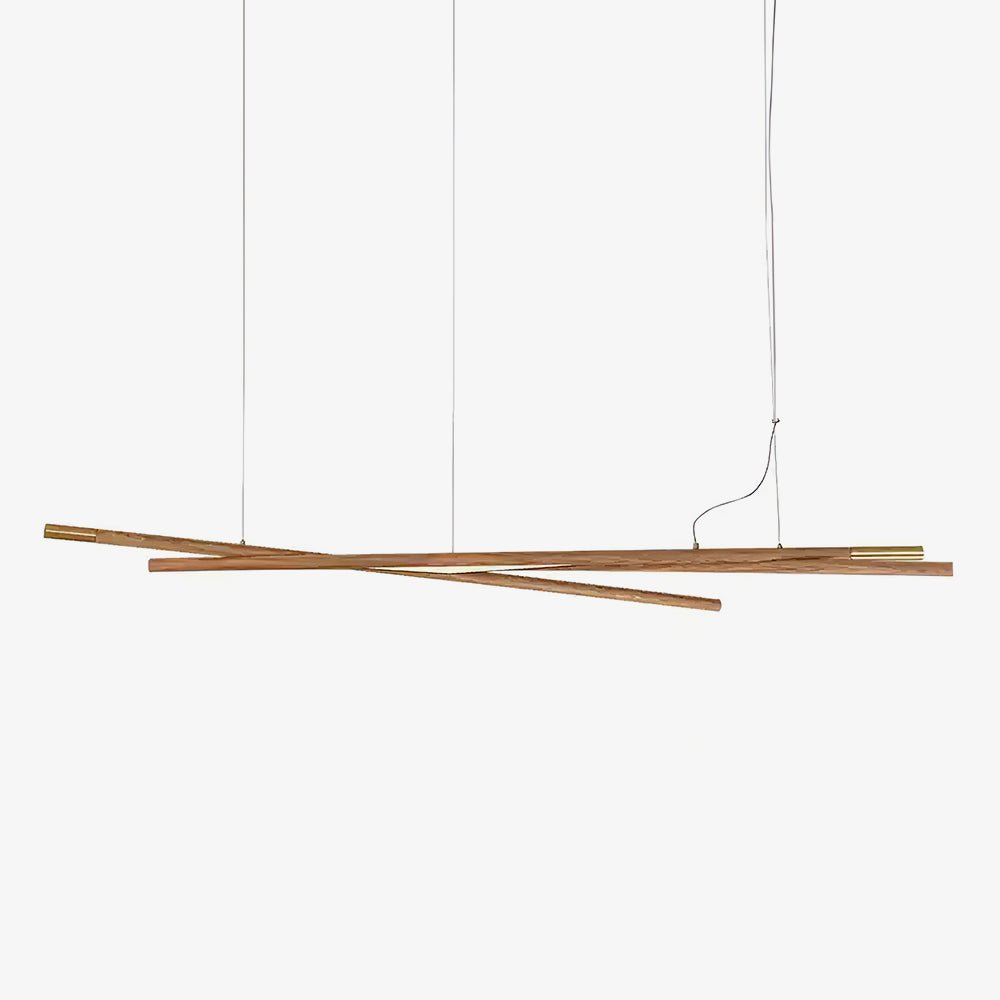 Elvuaine Kroonluchter Houten Lineaire LED