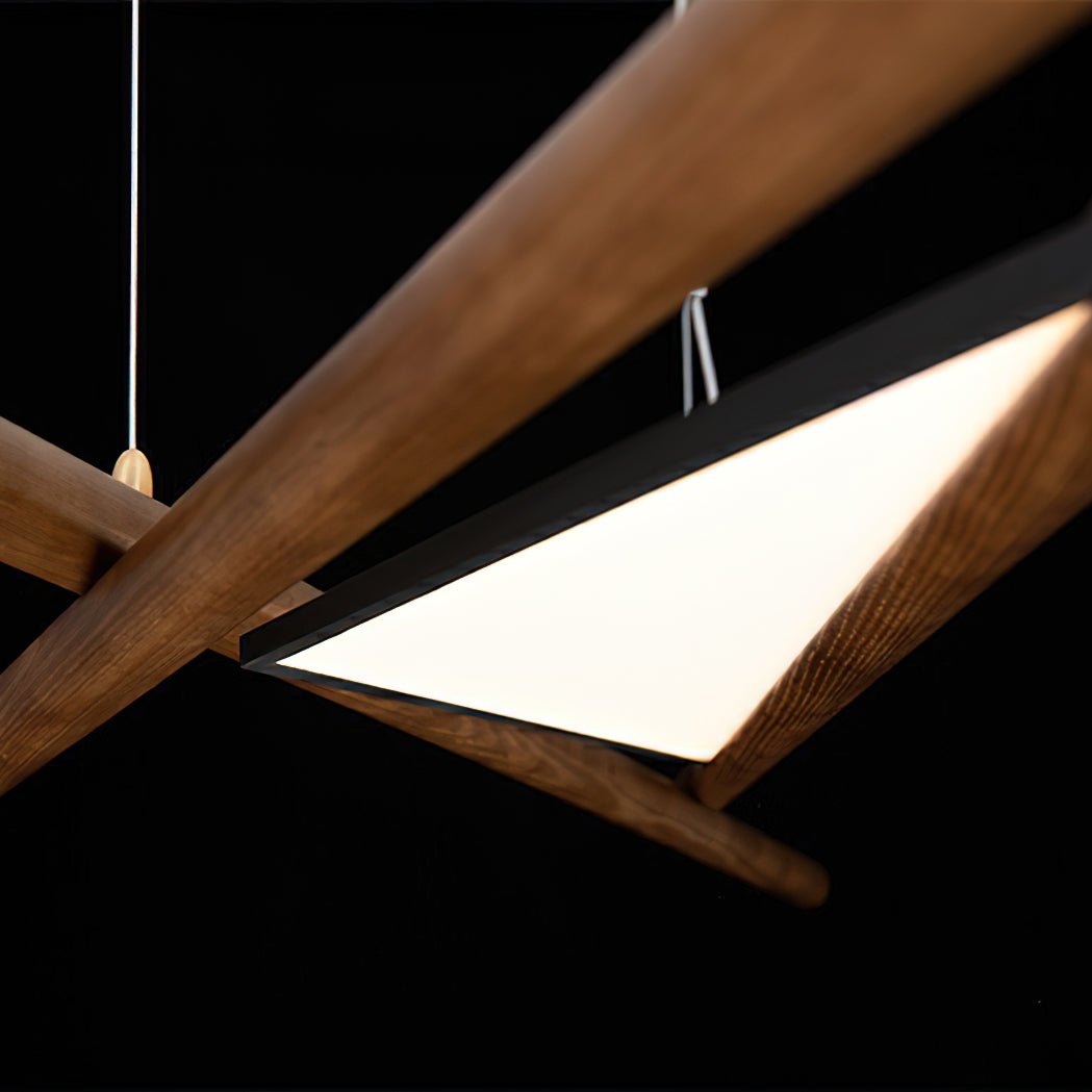 Elvuaine Kroonluchter Houten Lineaire LED