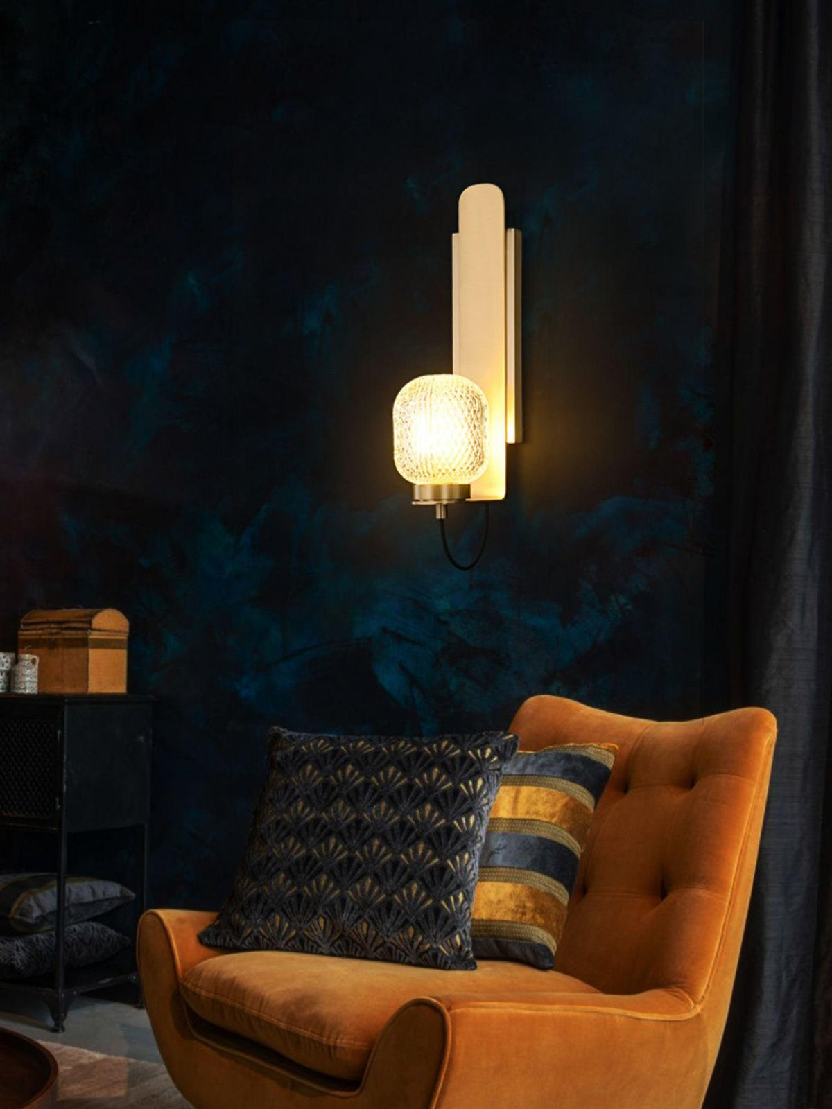Cresh Premium Noorse kunst wandlamp van messing en glas