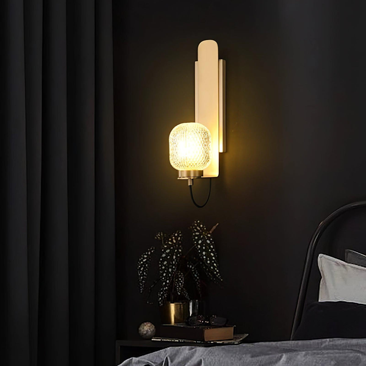 Cresh Premium Noorse kunst wandlamp van messing en glas