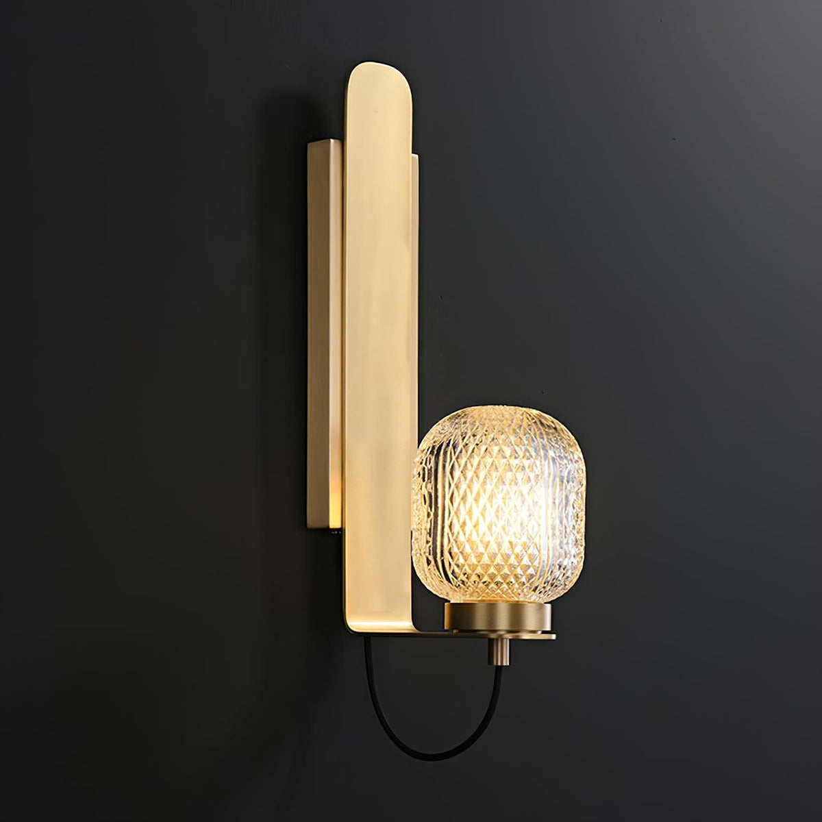 Cresh Premium Noorse kunst wandlamp van messing en glas