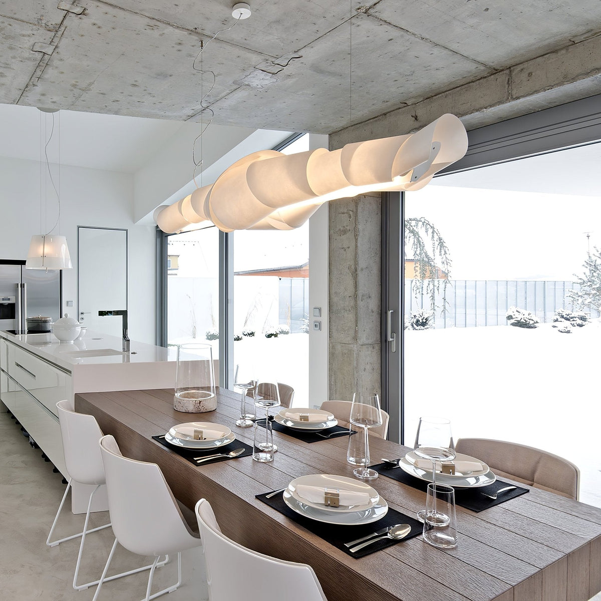 Ribbon Kroonluchter met speelse PVC
