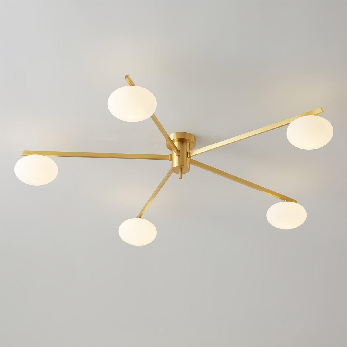 Lioraliella plafondlamp Zwart Wit glas
