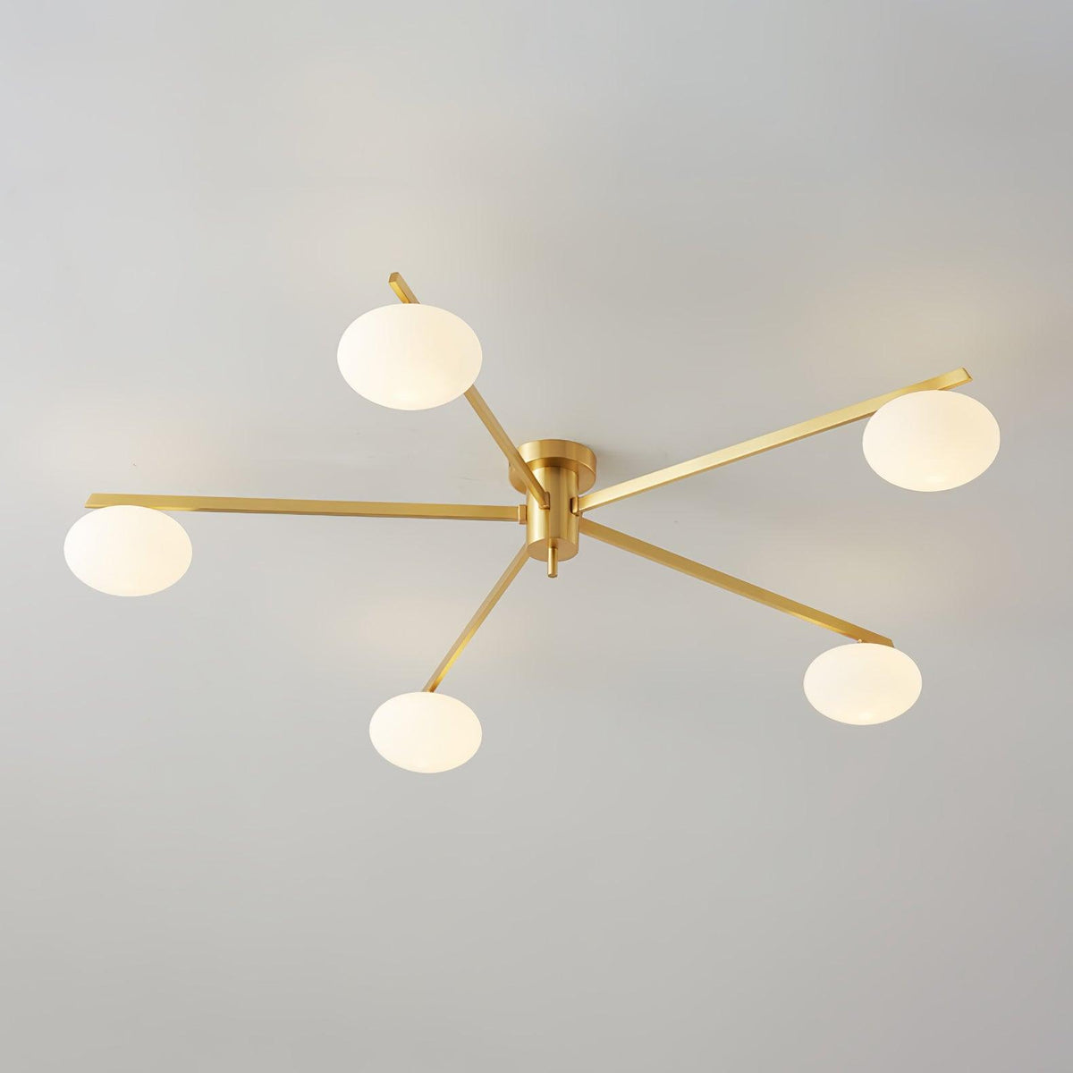 Lioraliella plafondlamp Zwart Wit glas