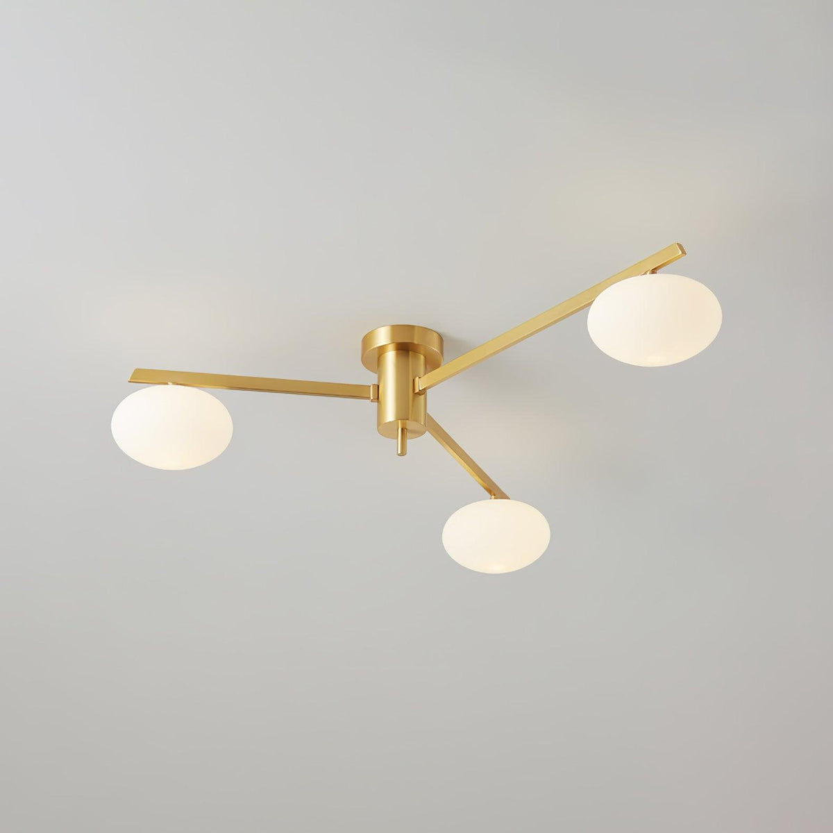 Lioraliella plafondlamp Zwart Wit glas