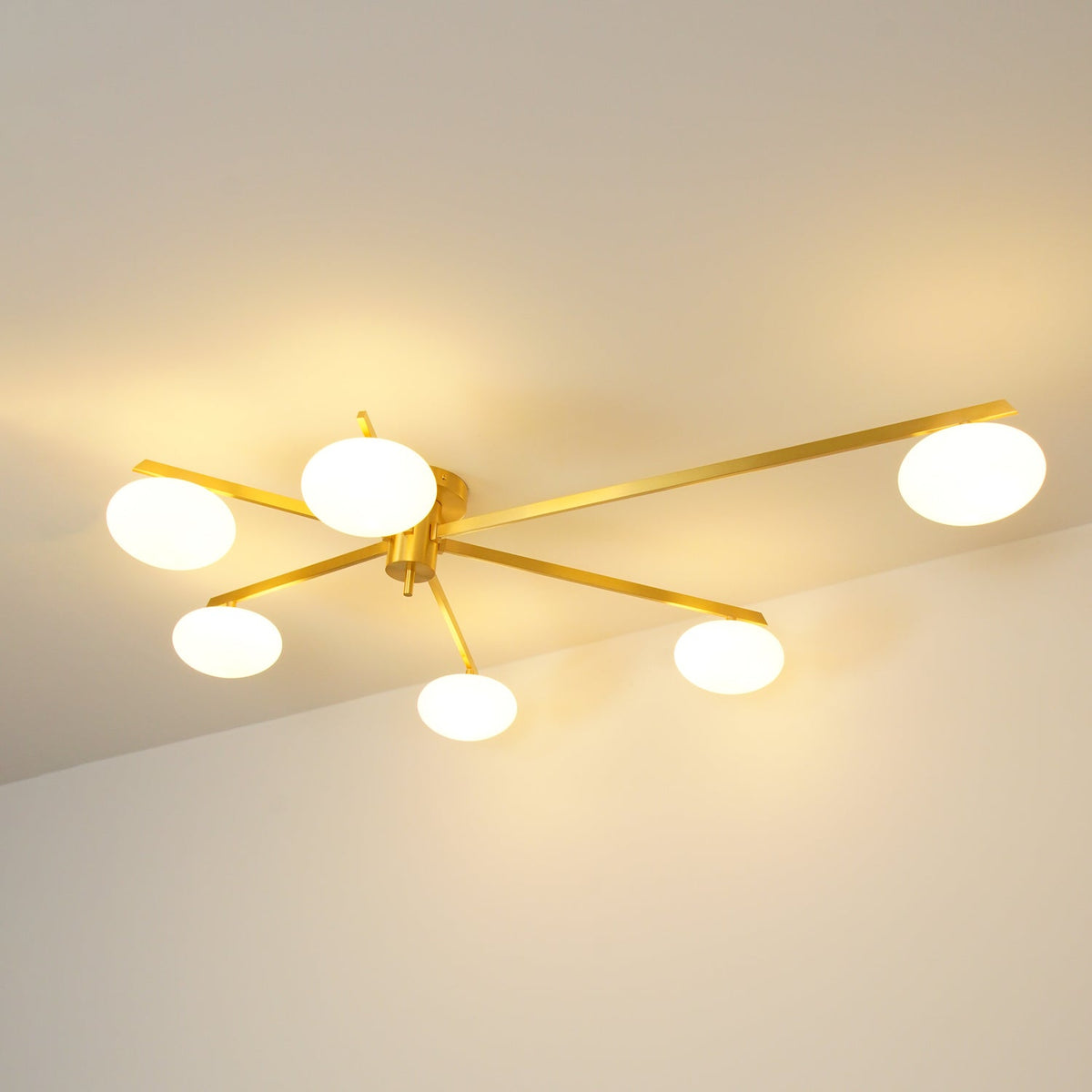 Lioraliella plafondlamp Zwart Wit glas