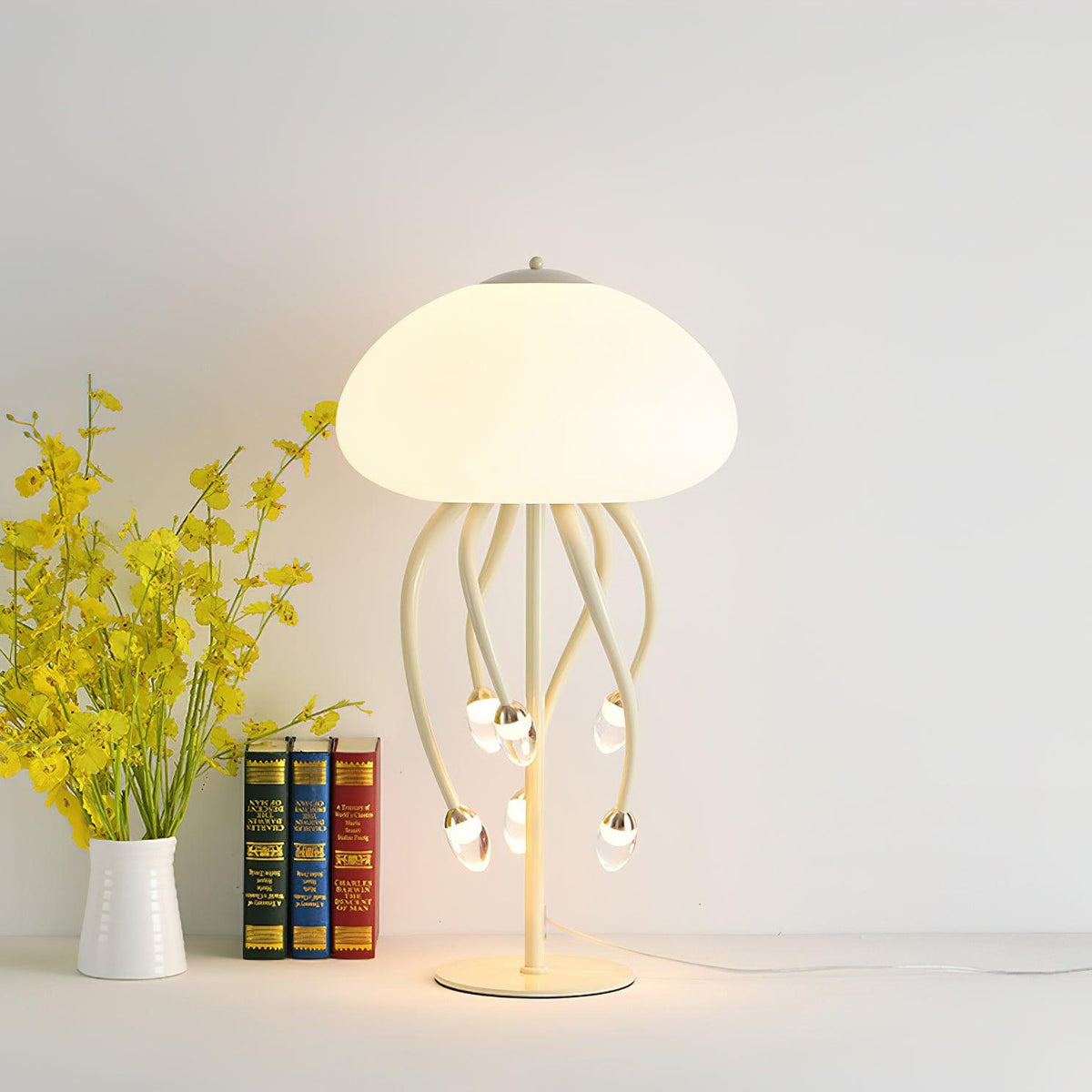 Zosilyra whimsische jellyfish tafellamp van glas