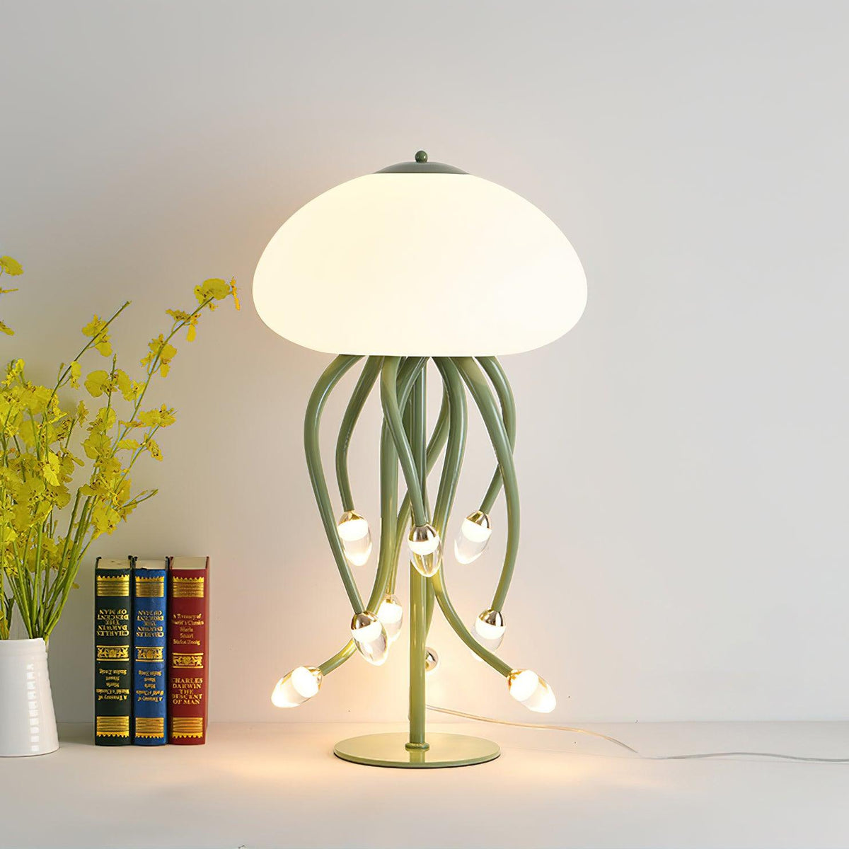 Zosilyra whimsische jellyfish tafellamp van glas
