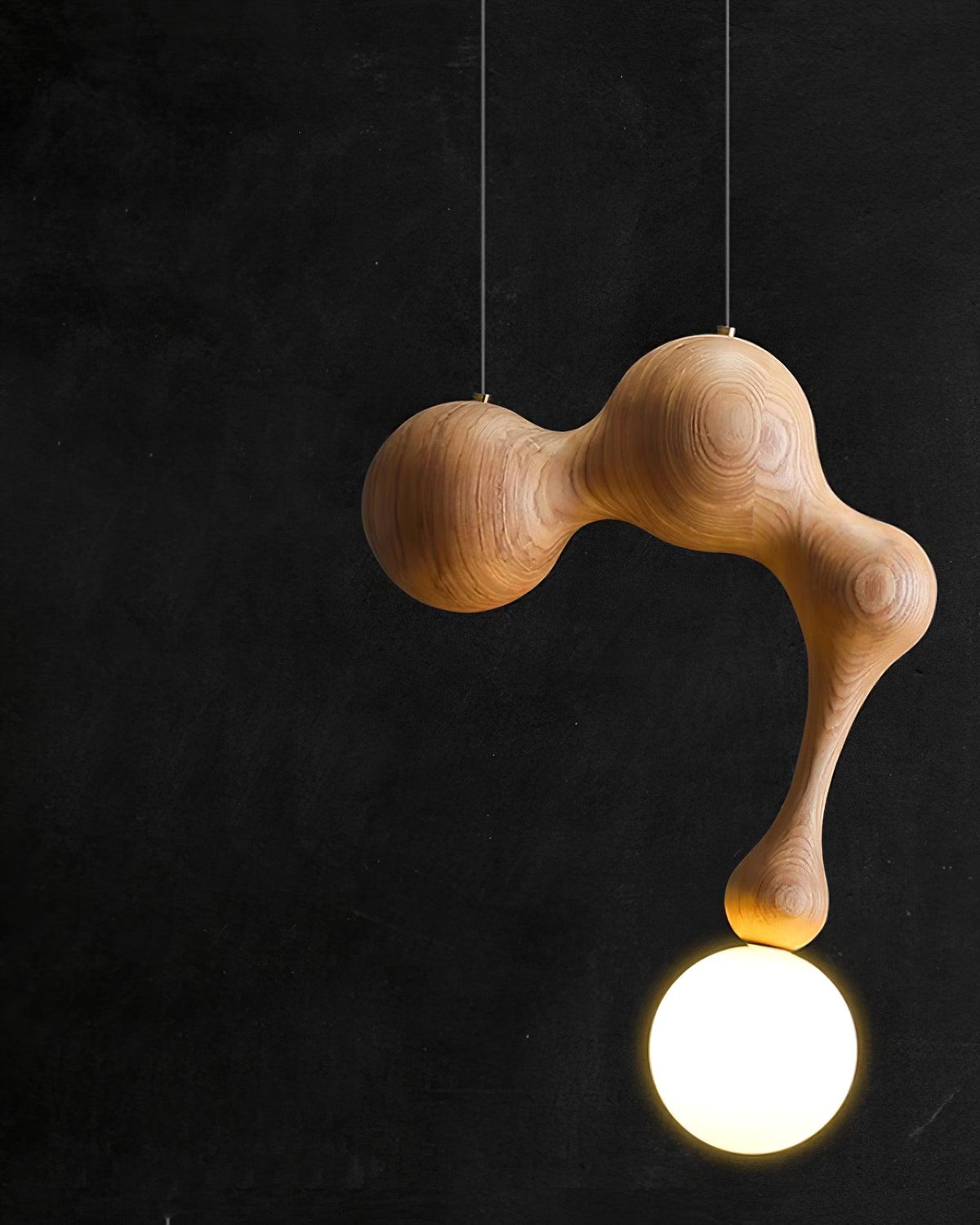 Hale luxe houten hanglamp