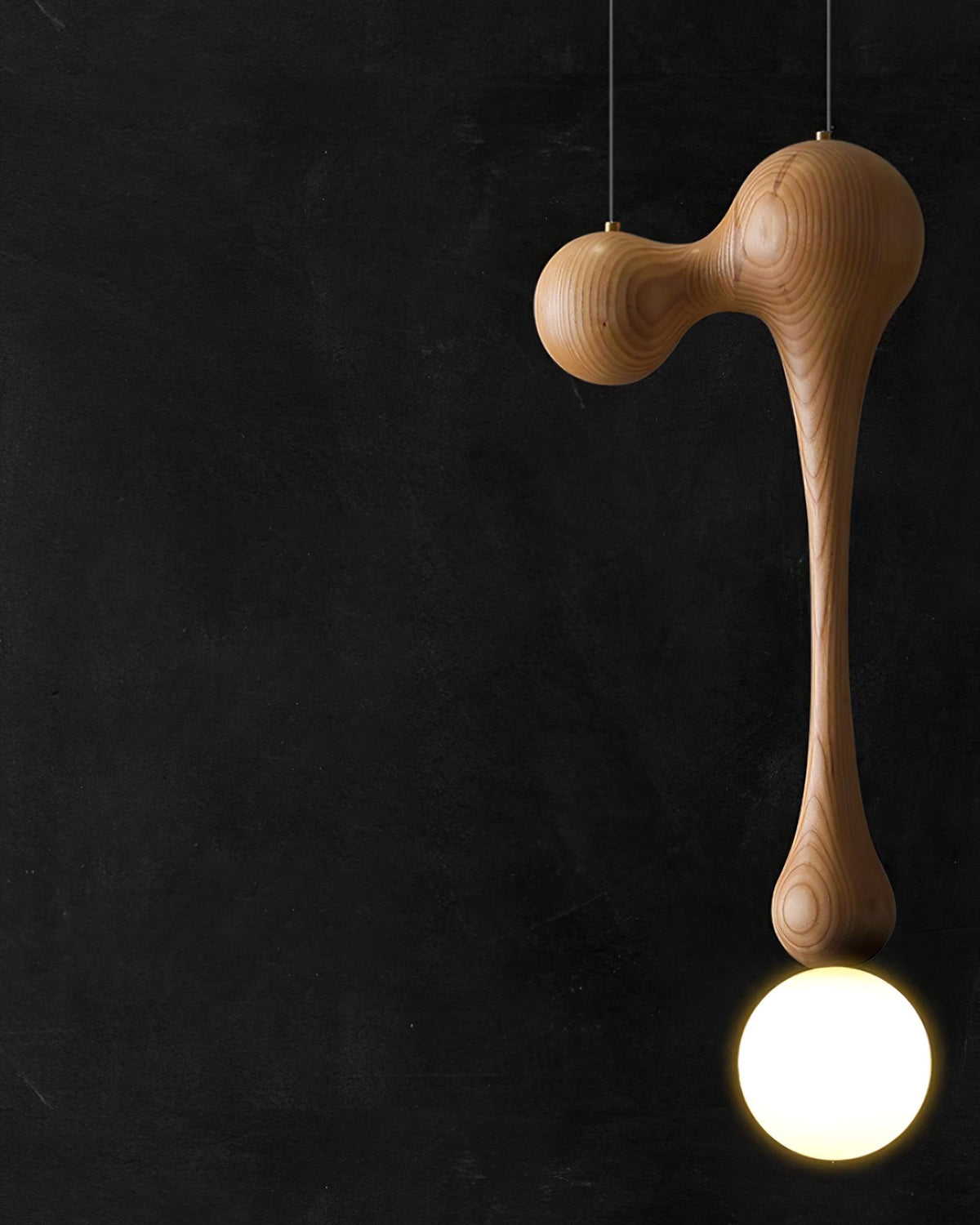 Hale luxe houten hanglamp