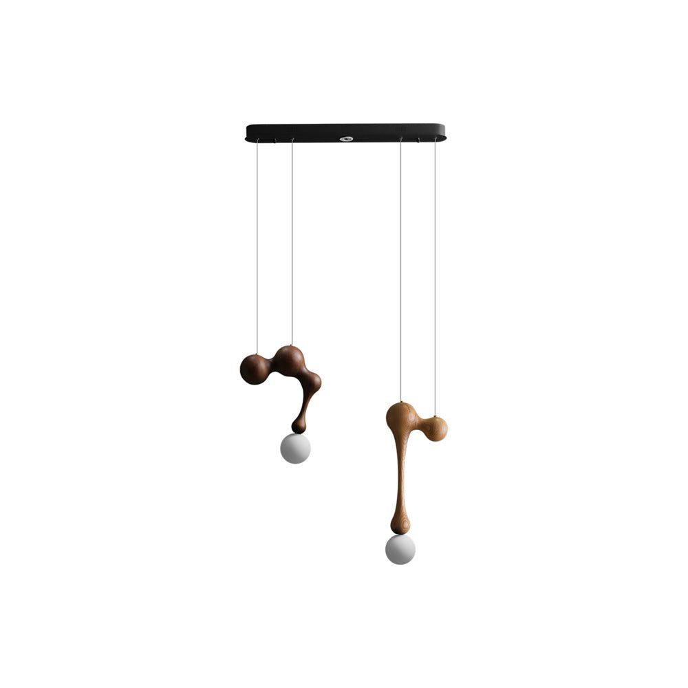 Hale luxe houten hanglamp