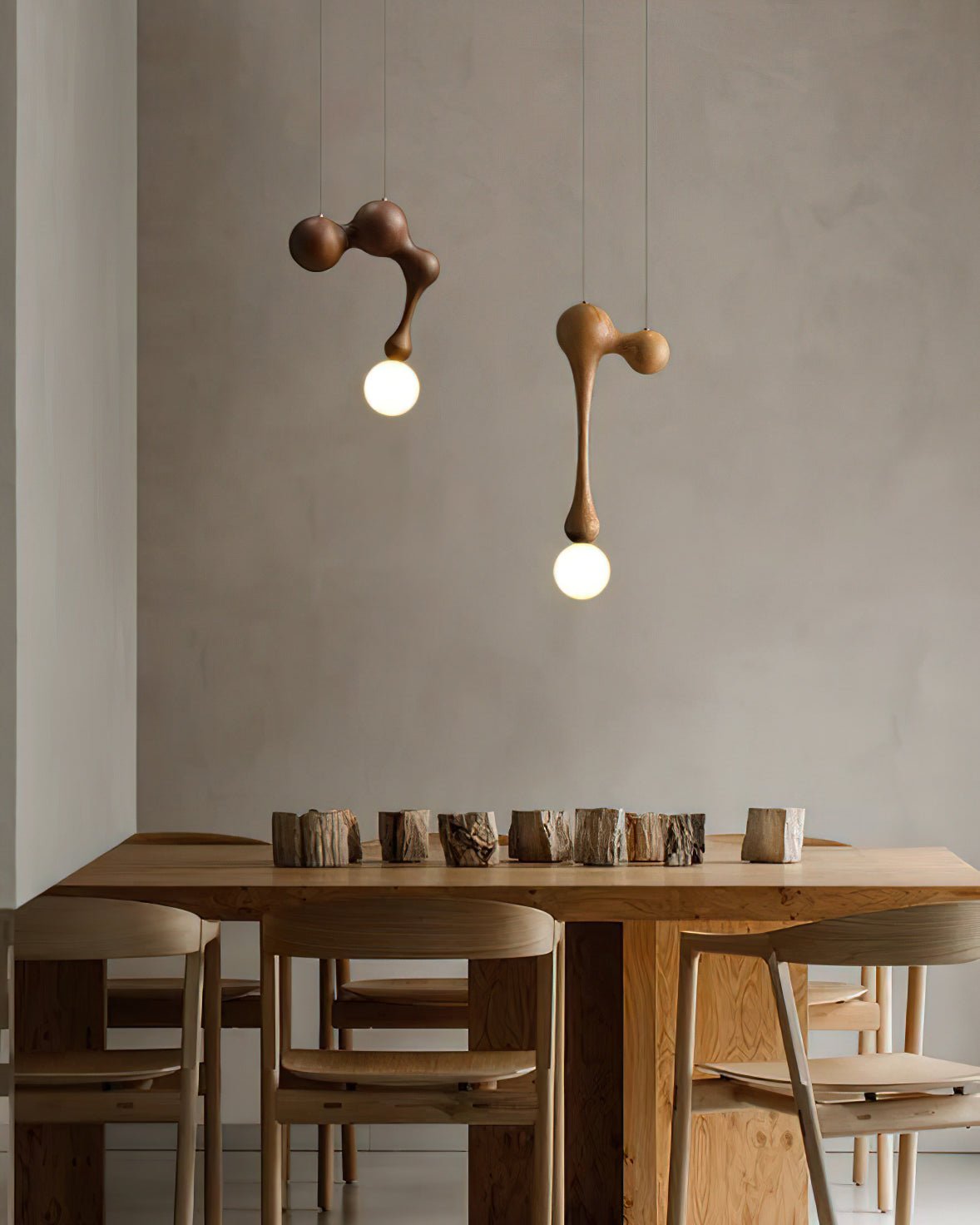 Hale luxe houten hanglamp