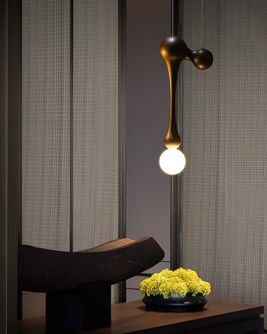Hale luxe houten hanglamp