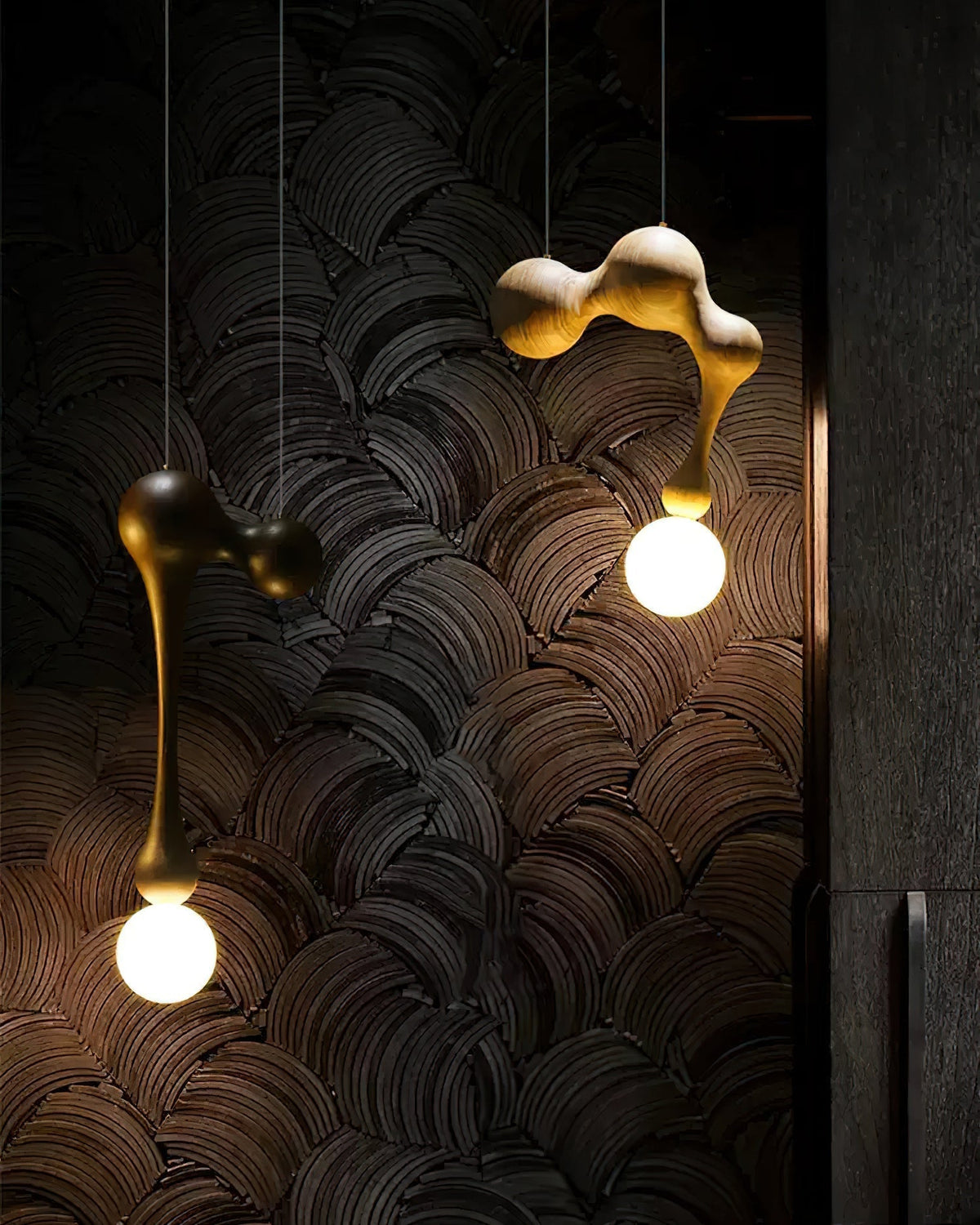 Hale luxe houten hanglamp