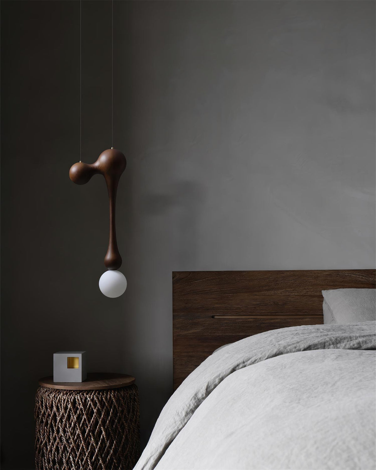 Hale luxe houten hanglamp