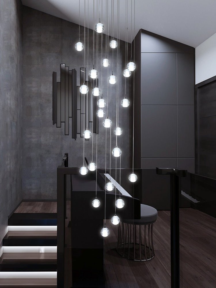 Kristallen bolcluster hanglamp
