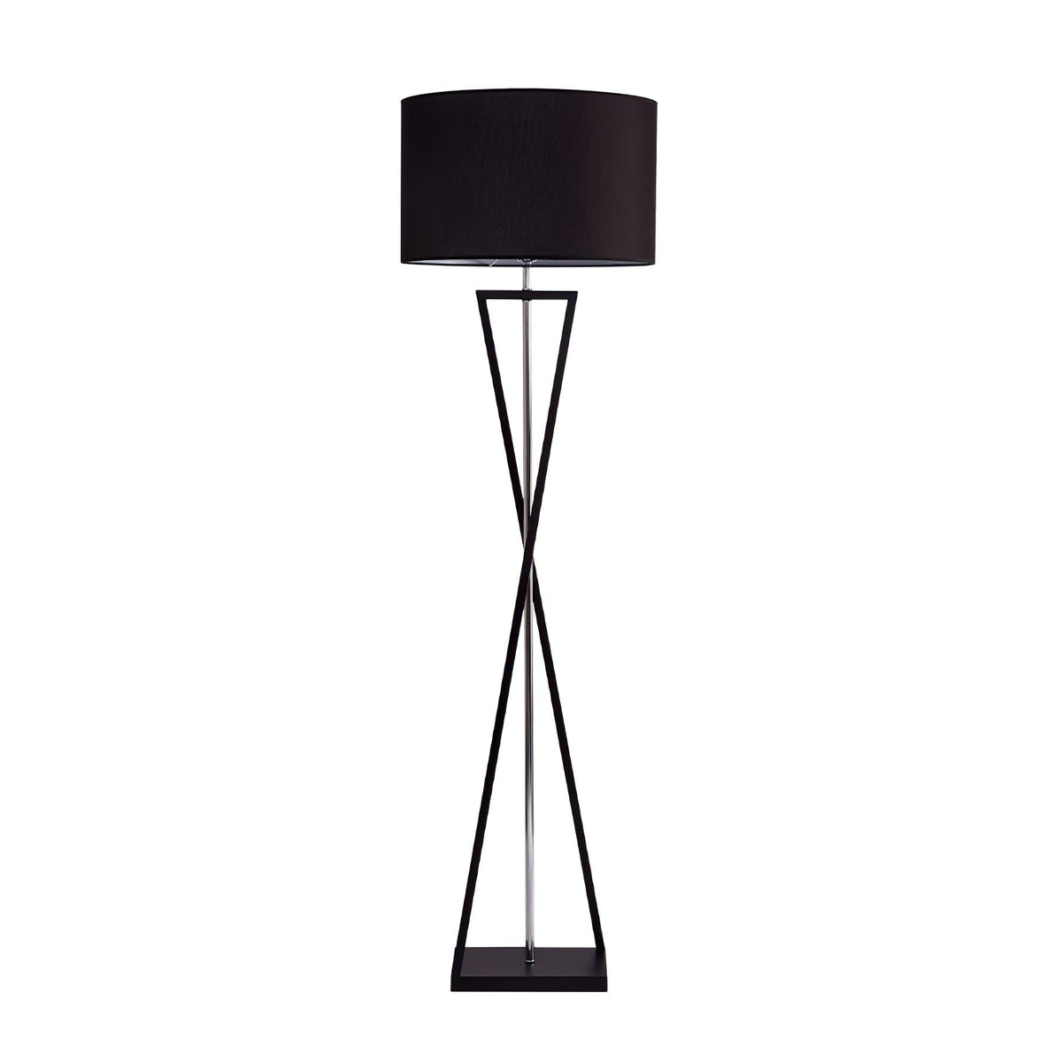 Xeno Zwart Stof Moderne vloerlamp