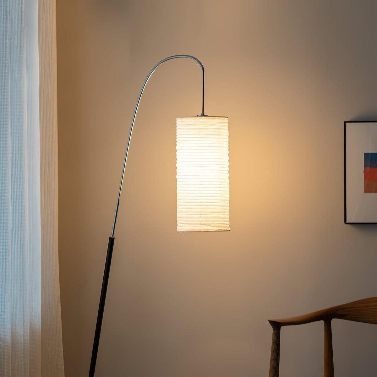 Polvin moderne vloerlamp van tissuepapier