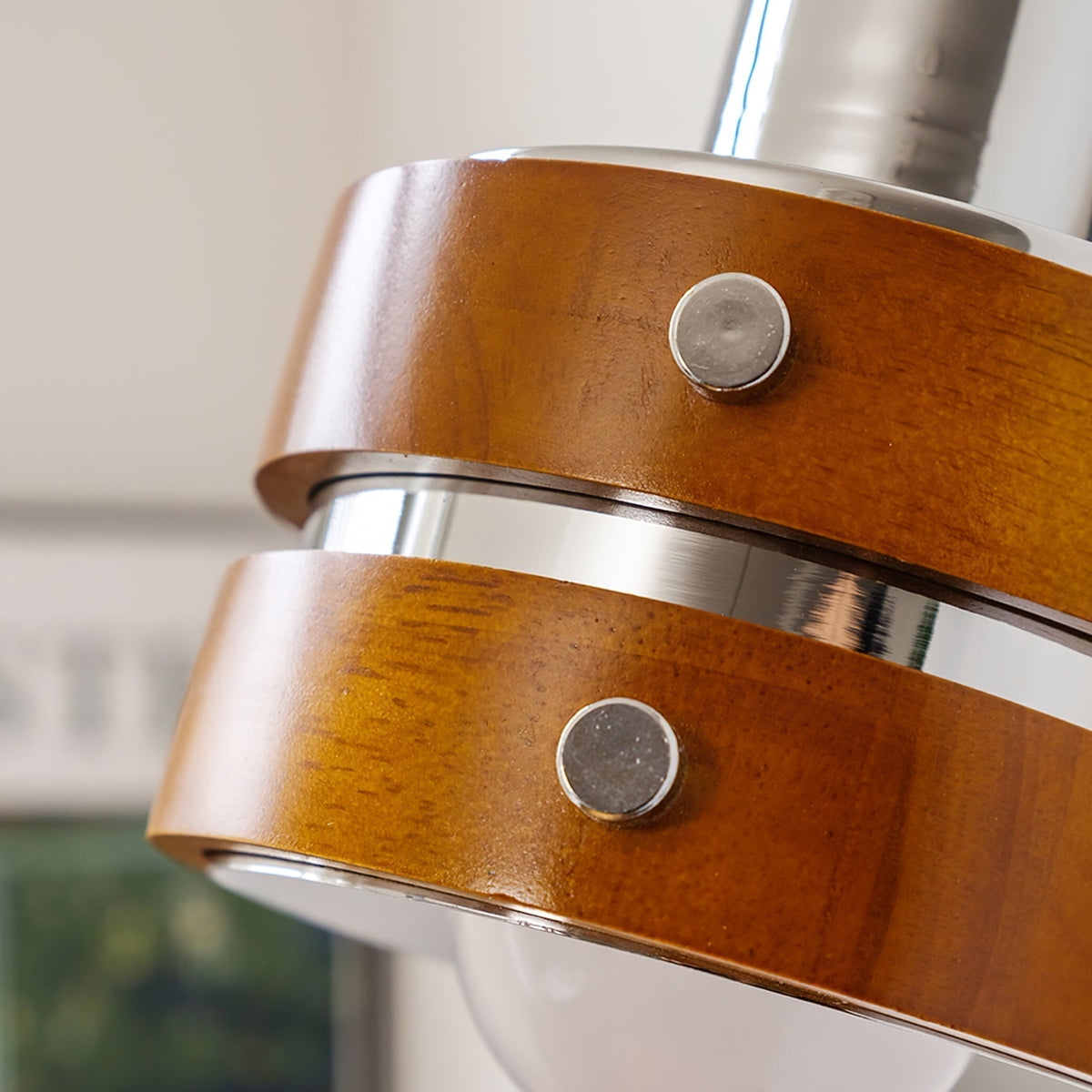 Avenor Premium Noordse kunst Walnoot wandlamp