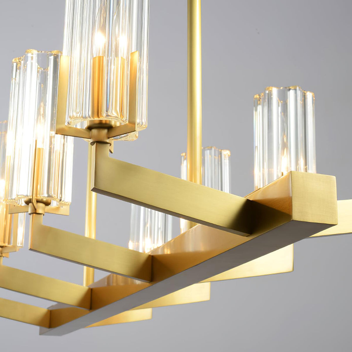 Velinora Kroonluchter messing glas Modern
