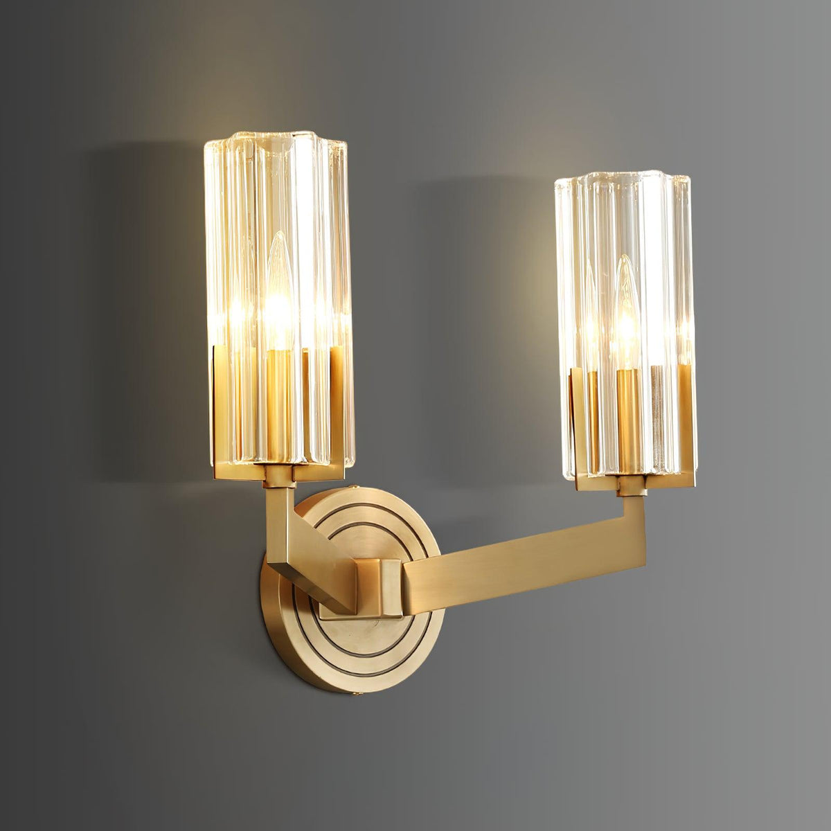 Coen Premium elegantie messing glas wandlamp