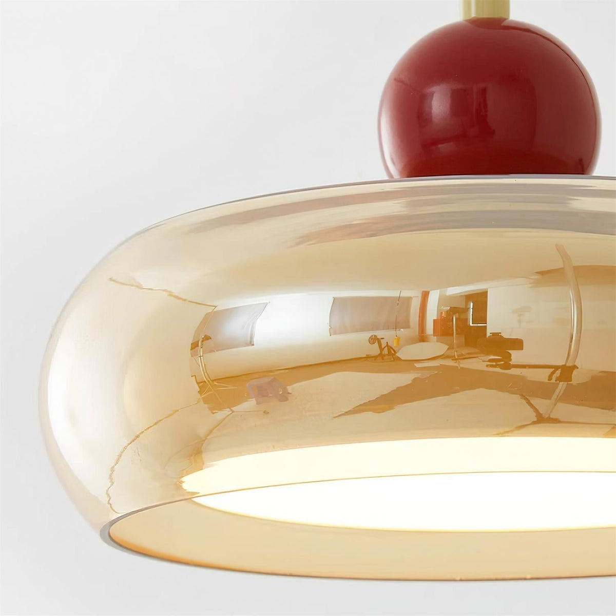 Lumiva wandlamp retro en glas van walnoothout met trekkoord