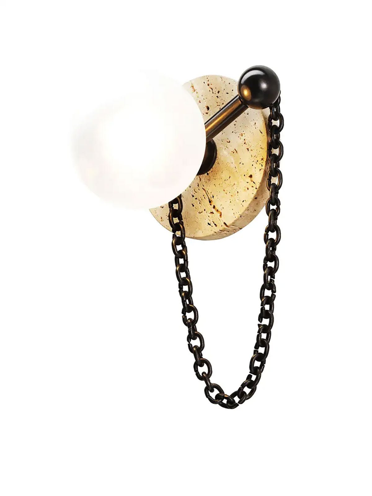 Petelise wandlamp met marmeren bol