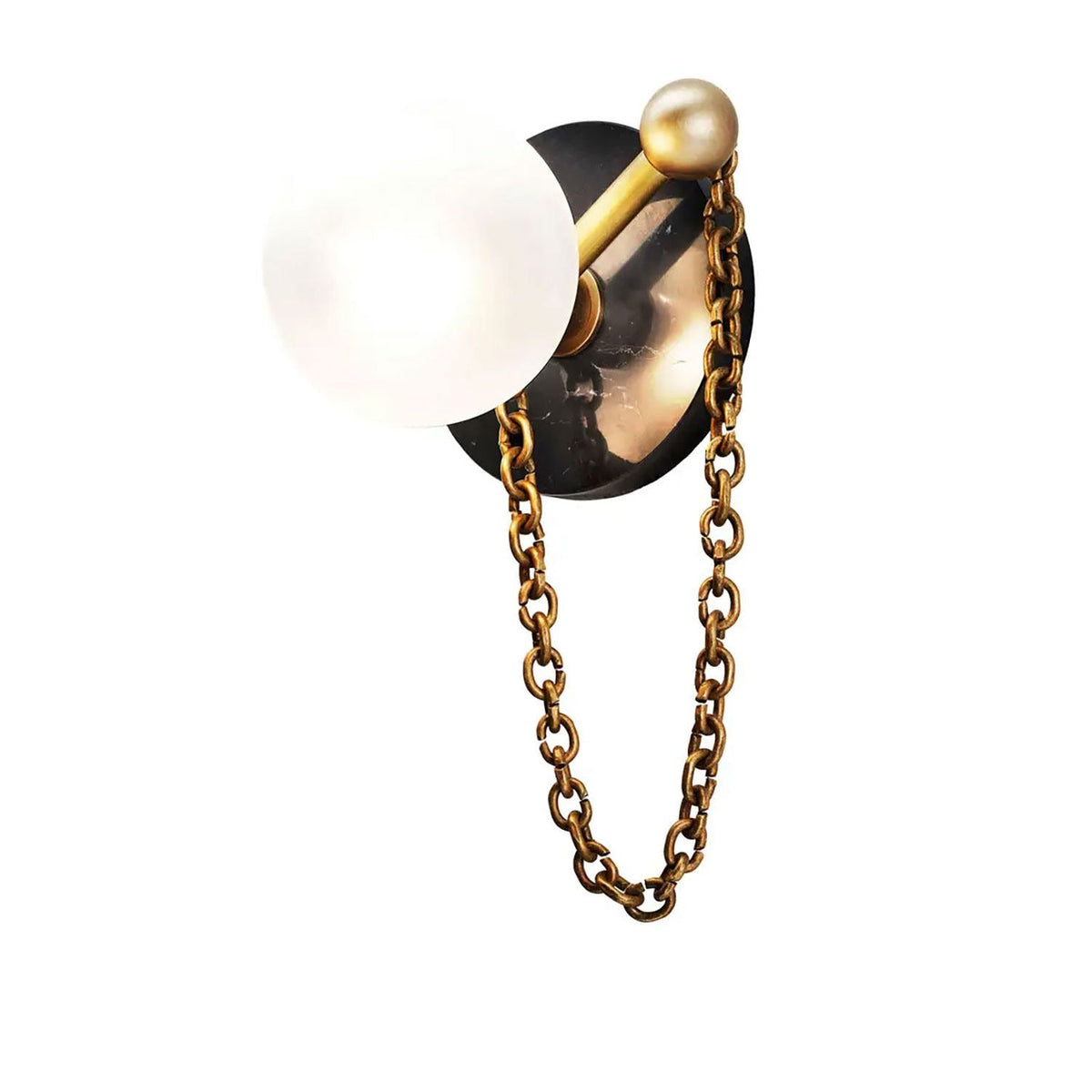Petelise wandlamp met marmeren bol