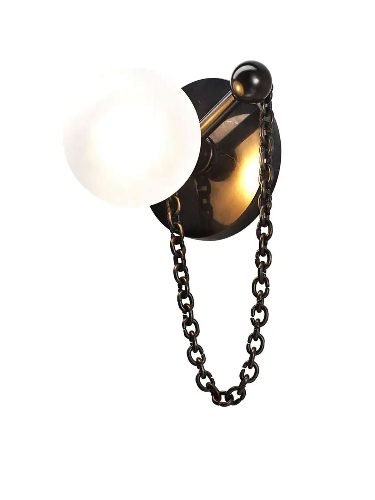 Petelise wandlamp met marmeren bol