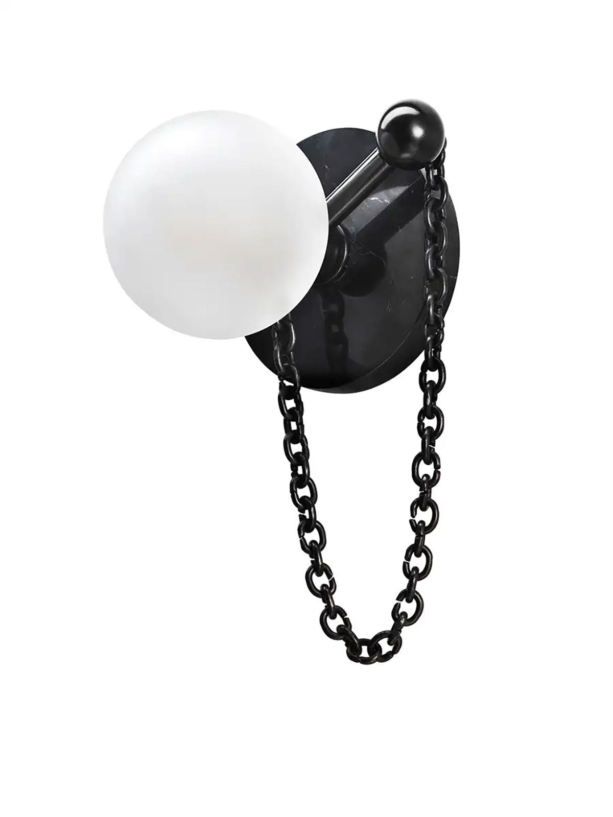 Petelise wandlamp met marmeren bol