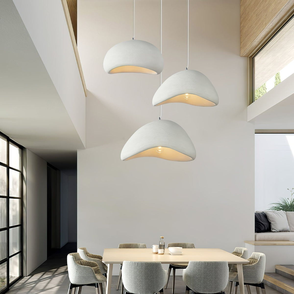 Fentor hanglamp met witte lampenkap minimalistisch