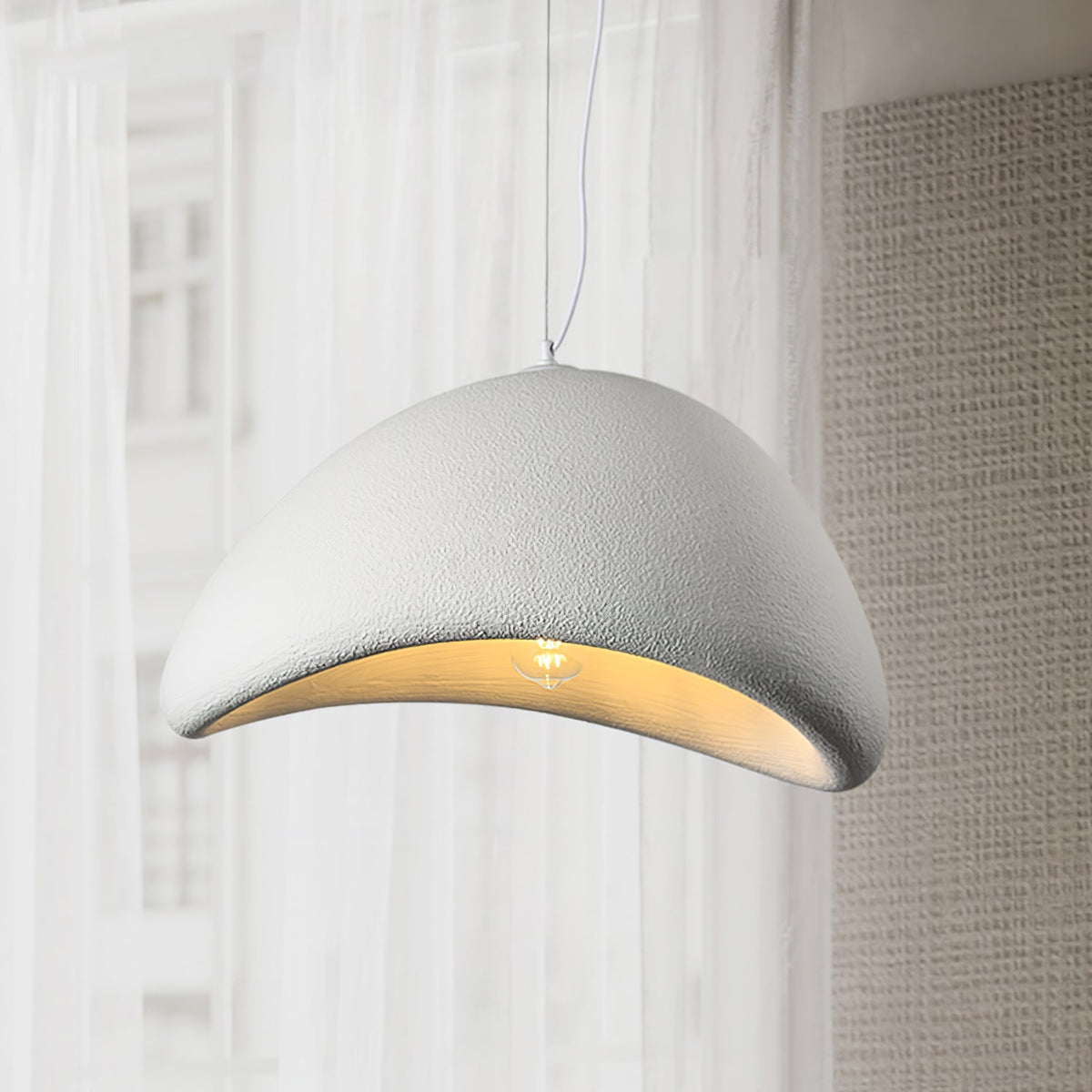 Fentor hanglamp met witte lampenkap minimalistisch