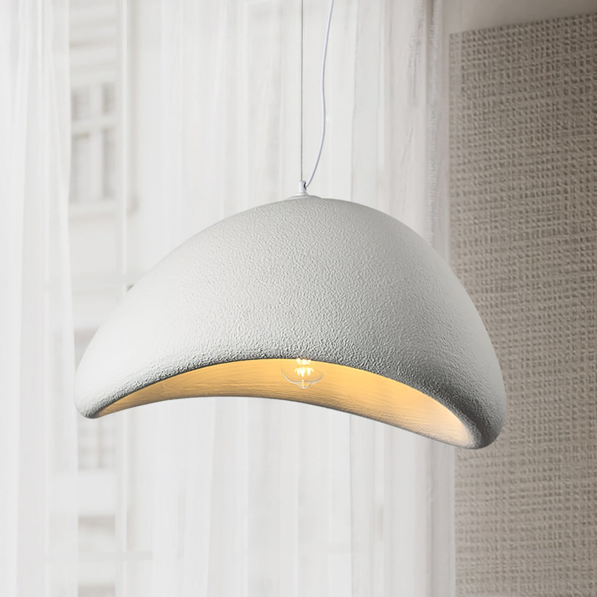 Fentor hanglamp met witte lampenkap minimalistisch